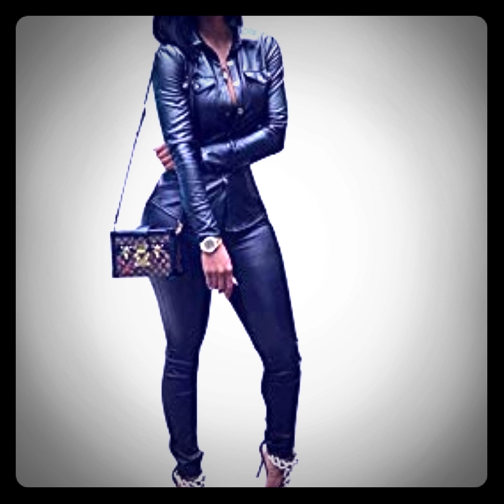 Faux leather leggings